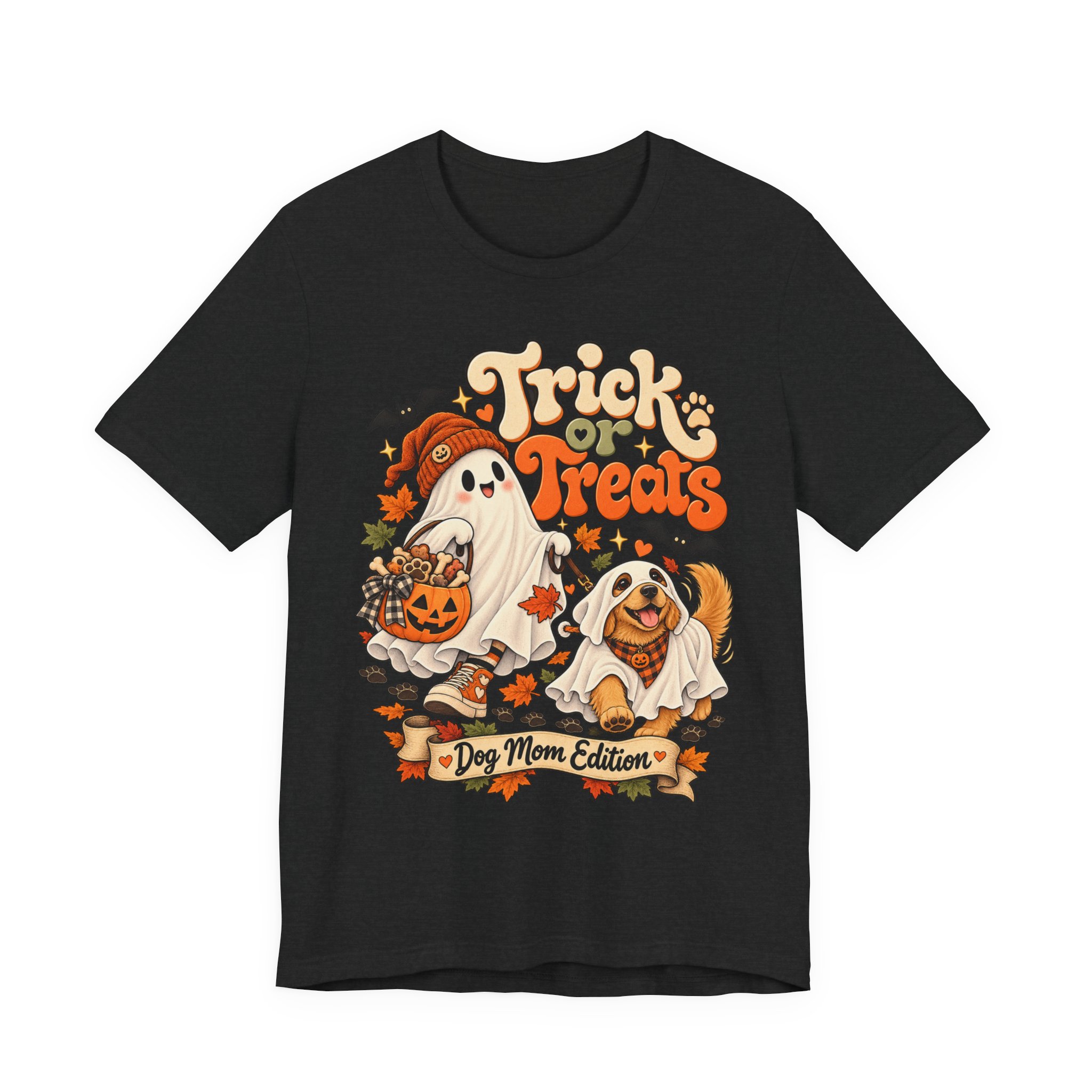 Trick or Treats Halloween dog mom shirt – view 9