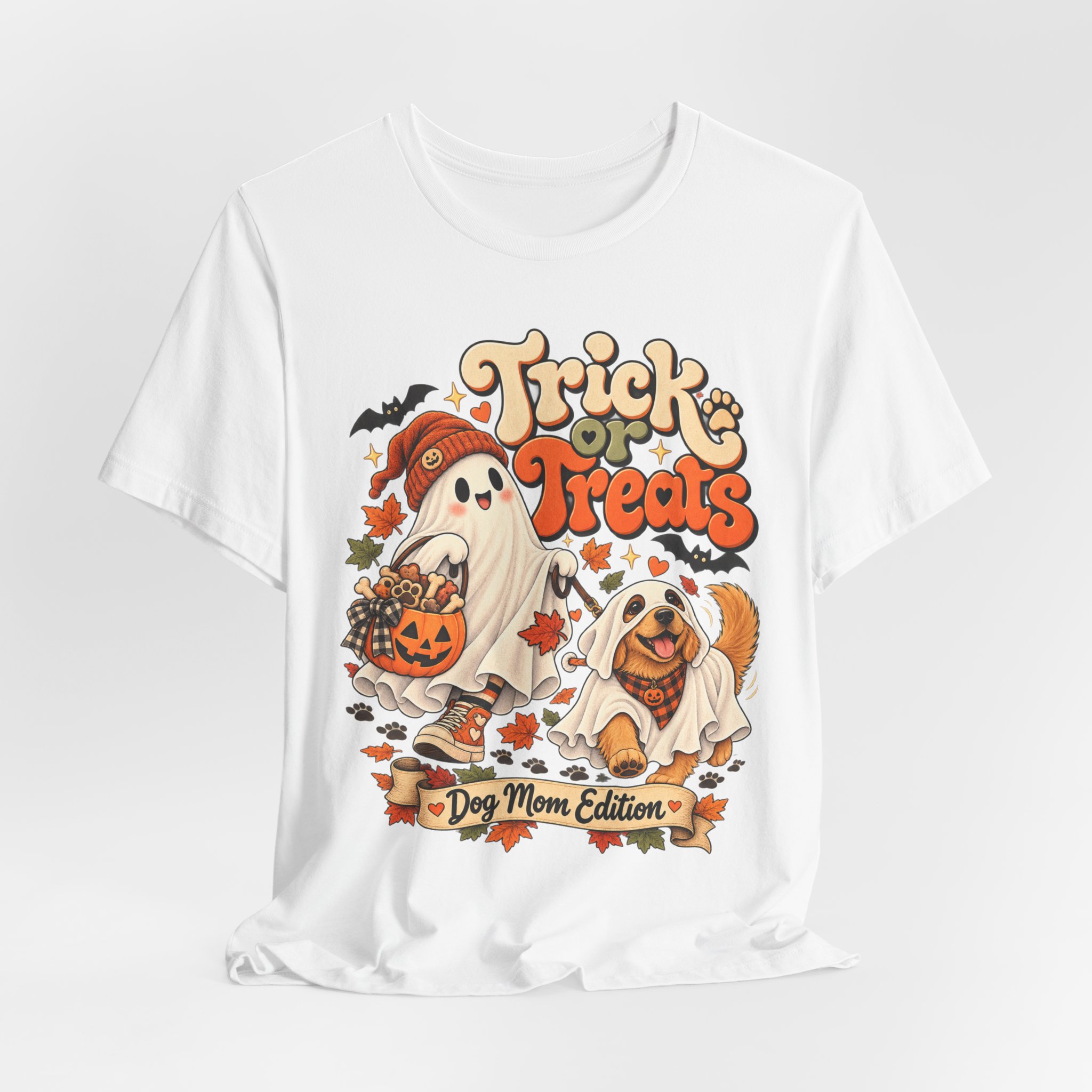 Trick or Treats Halloween dog mom shirt – view 4
