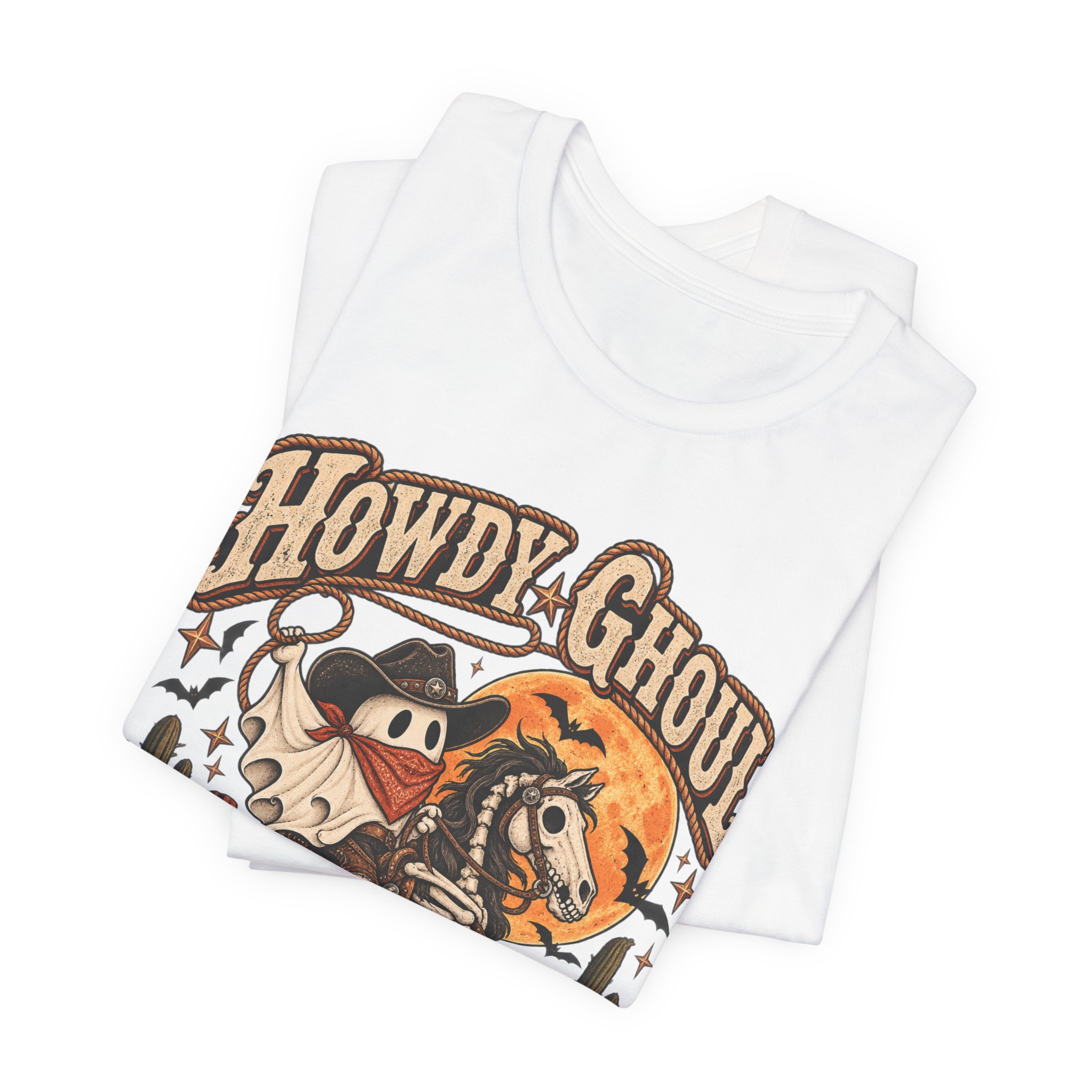 Howdy Ghoul western skeleton Halloween shirt – view 3