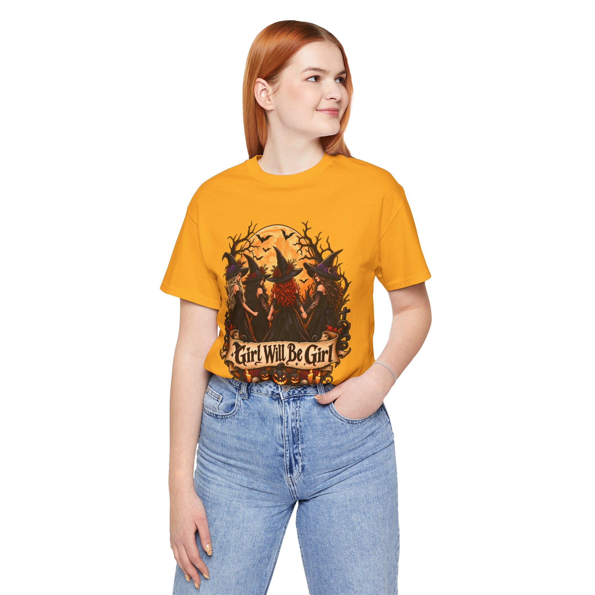 Girl Will Be Girl witchy Halloween shirt – view 20