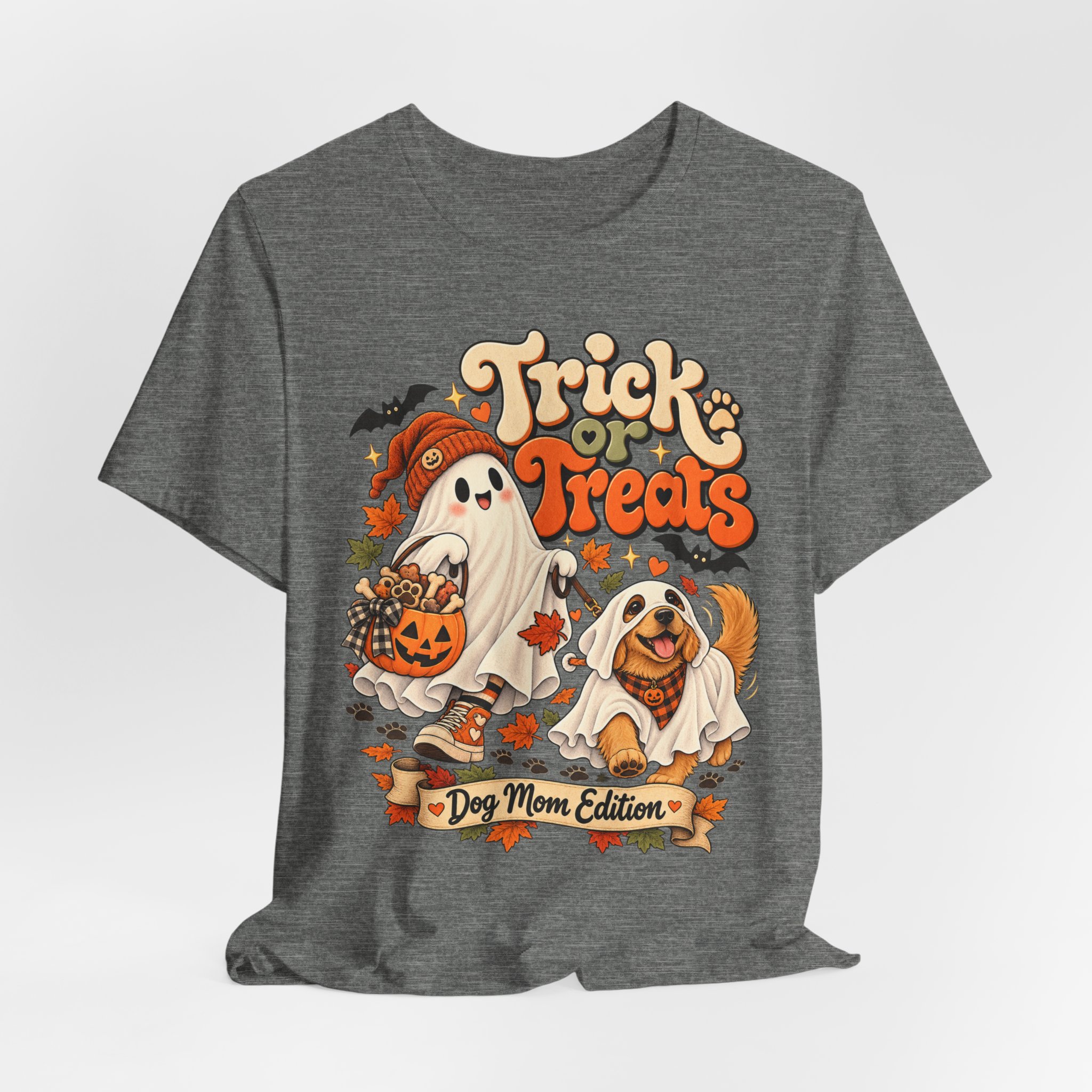 Trick or Treats Halloween dog mom shirt – view 8