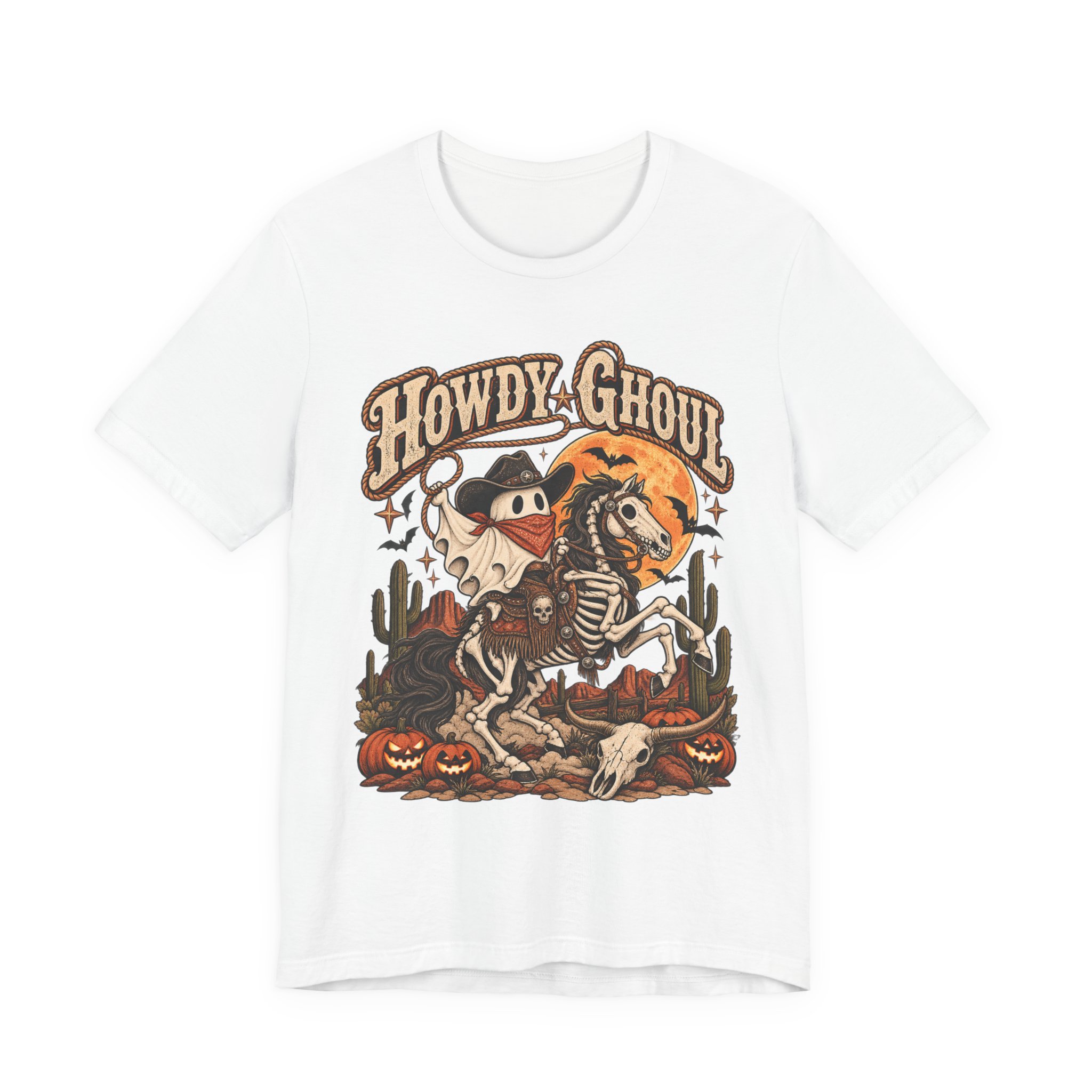 Howdy Ghoul western skeleton Halloween shirt