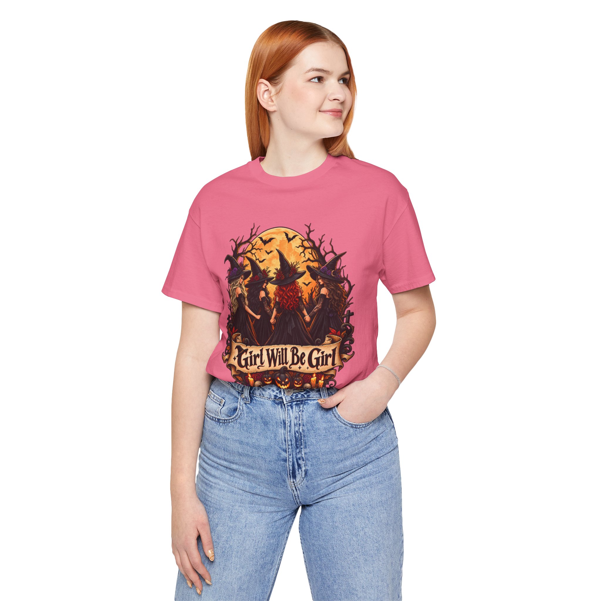Girl Will Be Girl witchy Halloween shirt – view 30