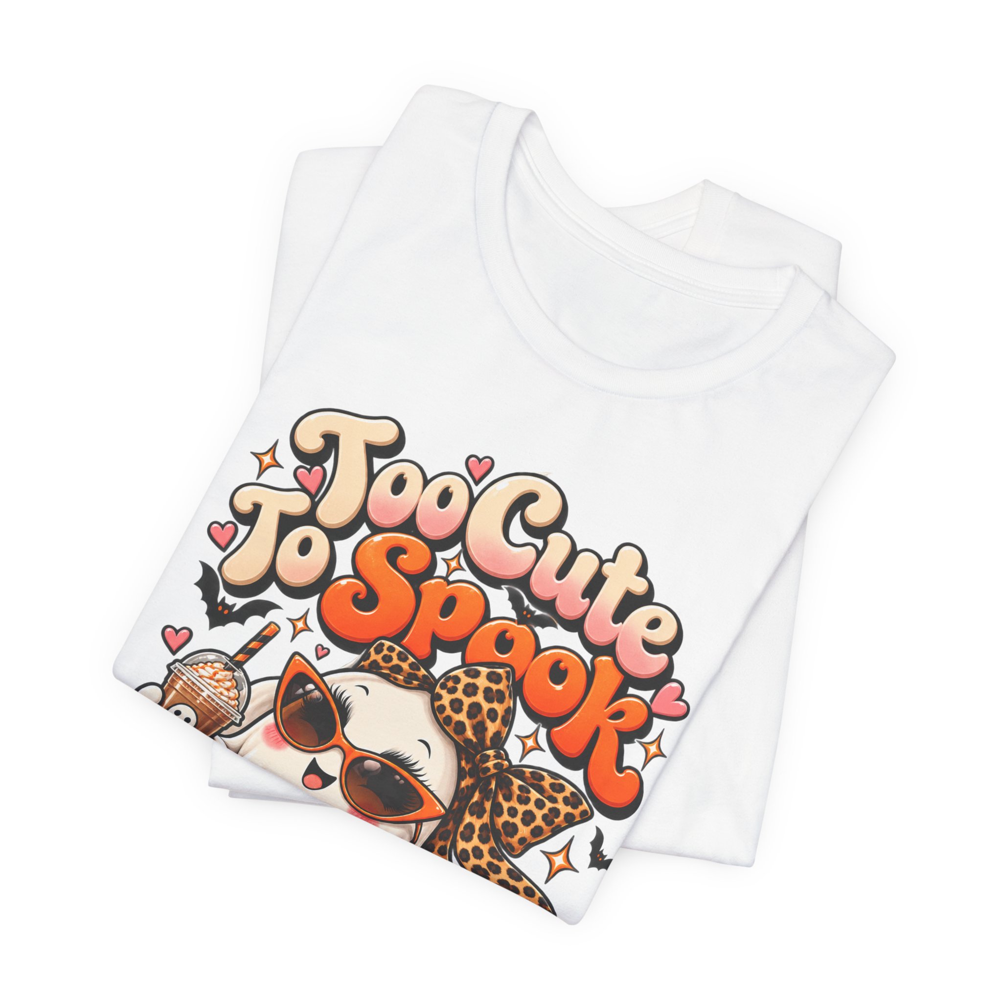 Too Cute to Spook cute Halloween ghost shirt – view 3