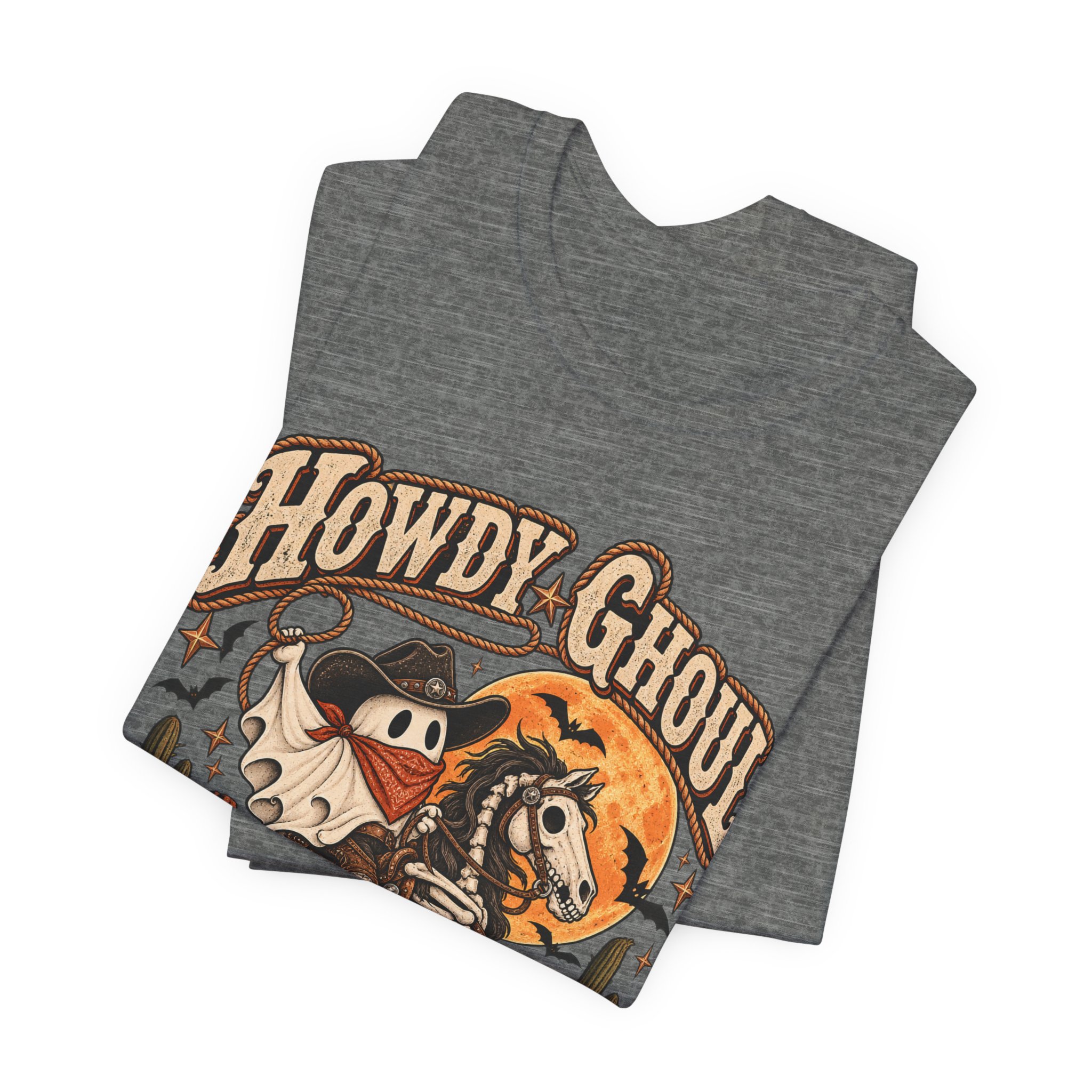 Howdy Ghoul western skeleton Halloween shirt – view 7