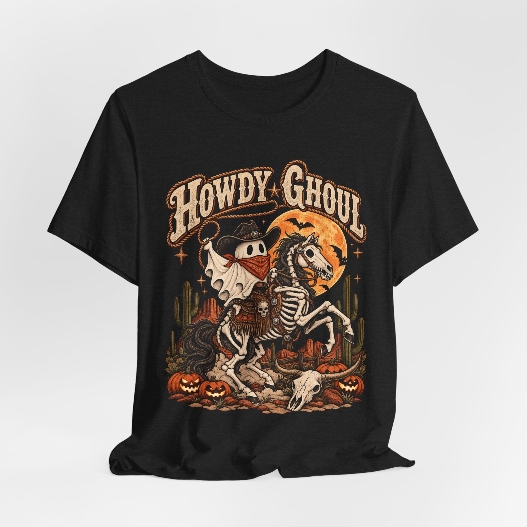 Howdy Ghoul western skeleton Halloween shirt – view 12