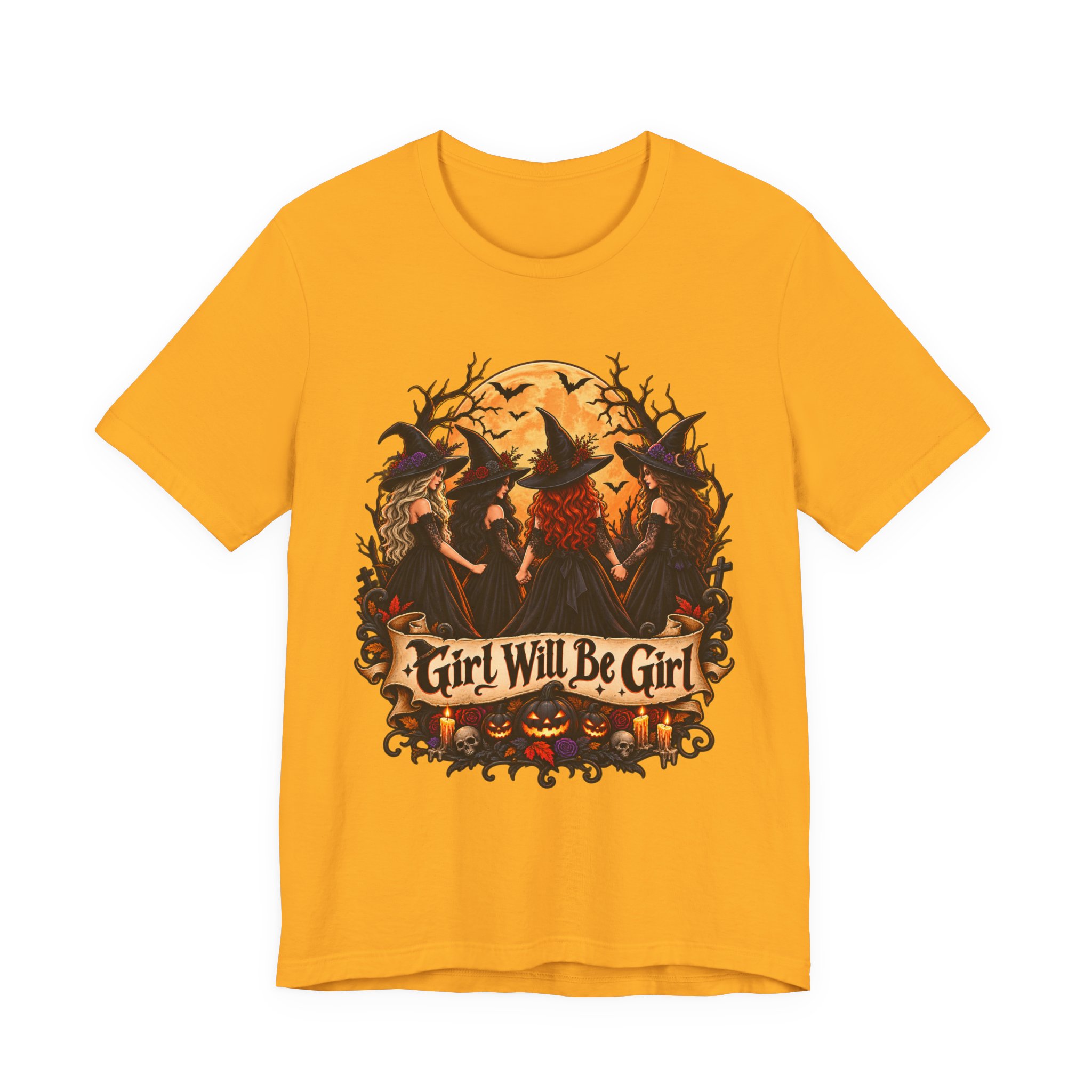Girl Will Be Girl witchy Halloween shirt – view 16