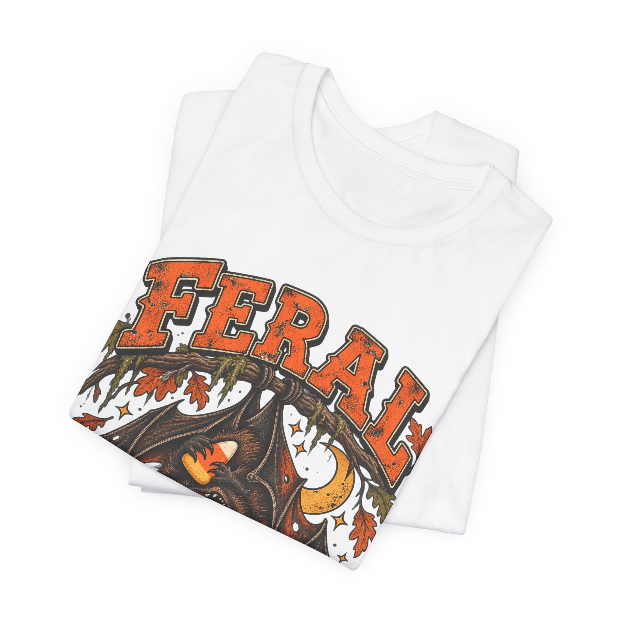 Feral Since Dusk Halloween bat shirt – view 3