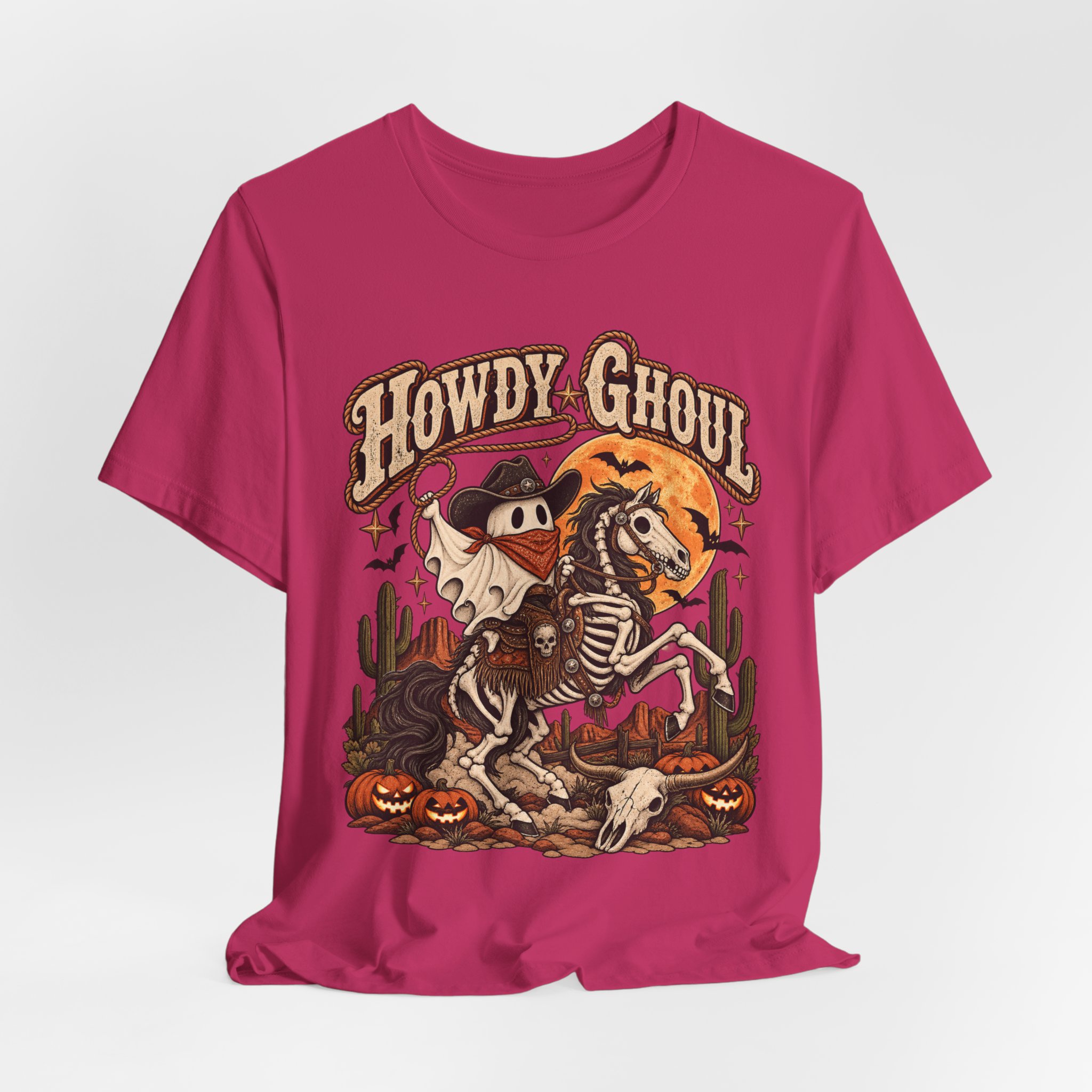 Howdy Ghoul western skeleton Halloween shirt – view 20