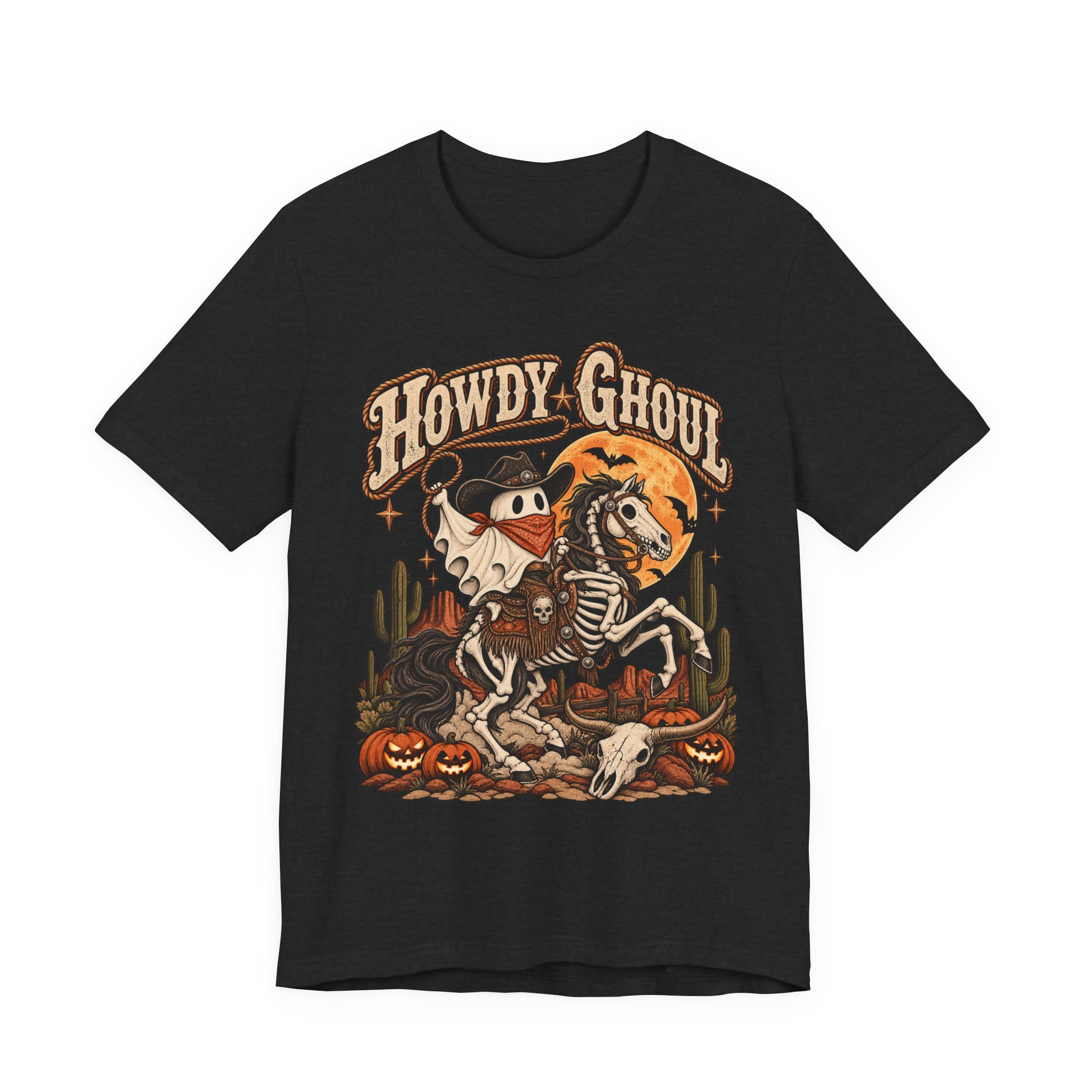 Howdy Ghoul western skeleton Halloween shirt – view 9