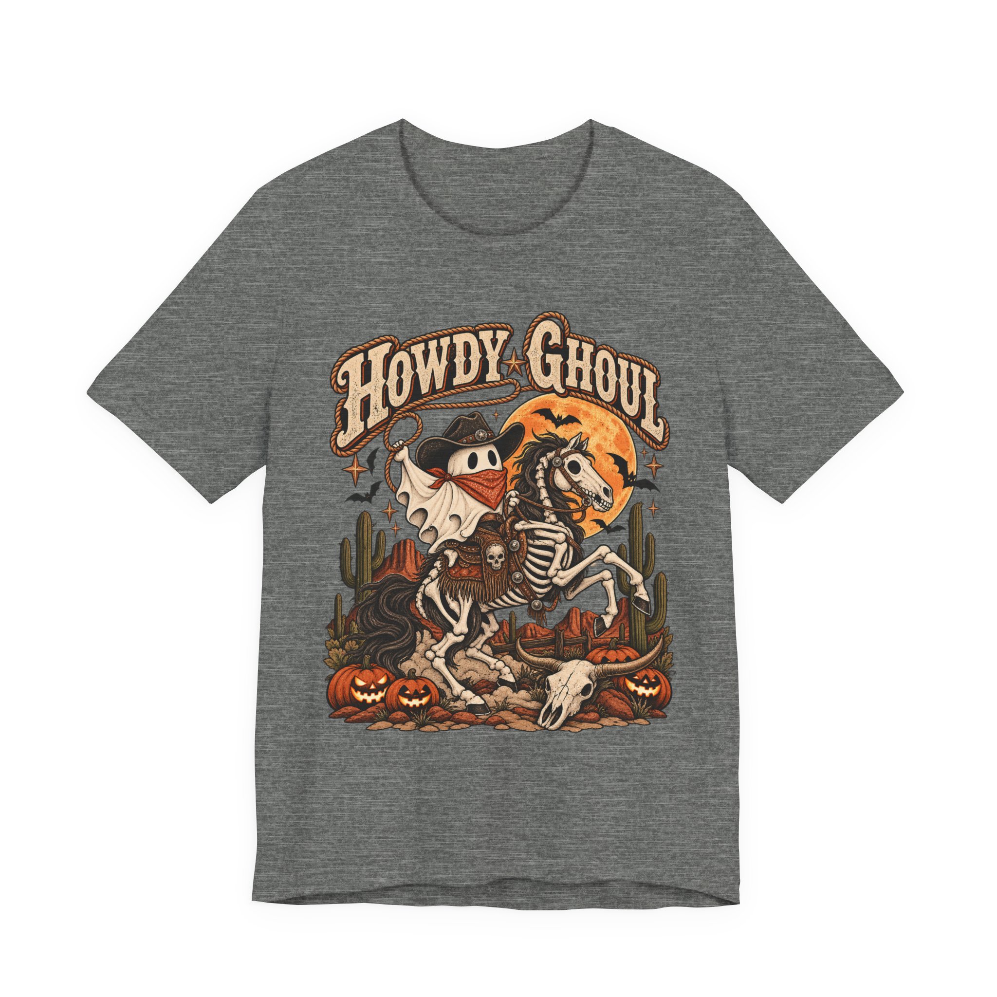Howdy Ghoul western skeleton Halloween shirt – view 5