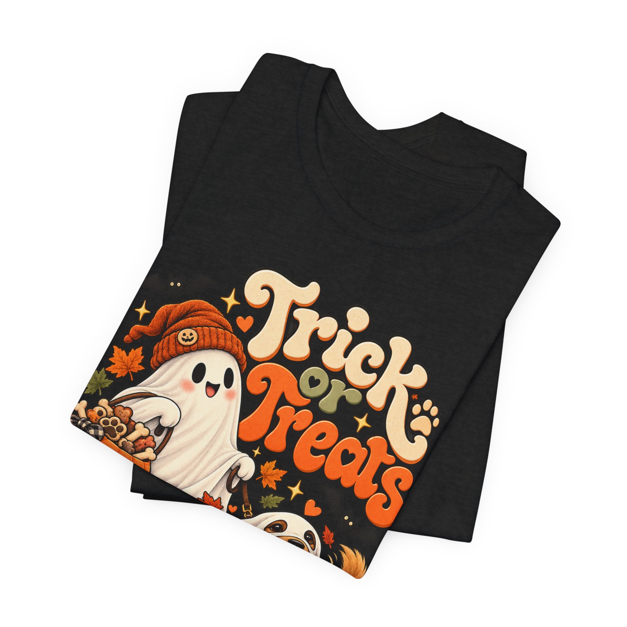 Trick or Treats Halloween dog mom shirt – view 11