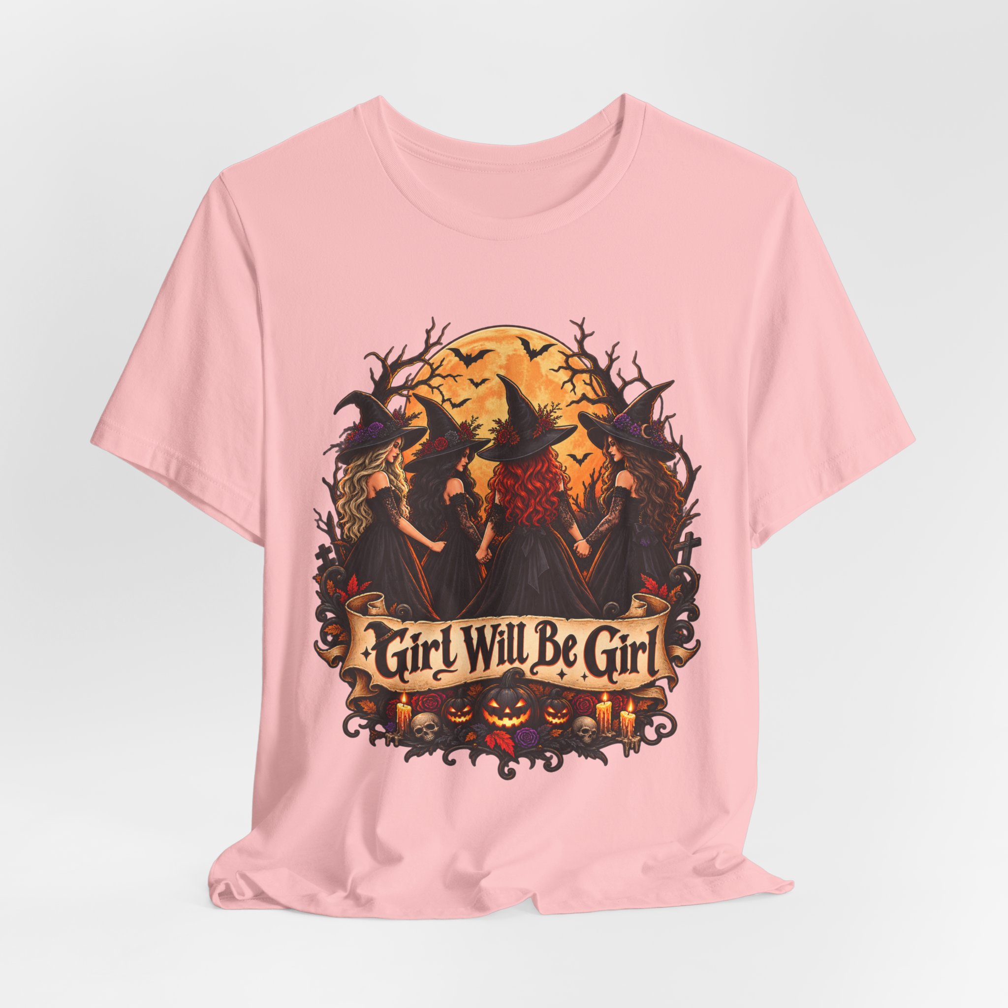 Girl Will Be Girl witchy Halloween shirt – view 34