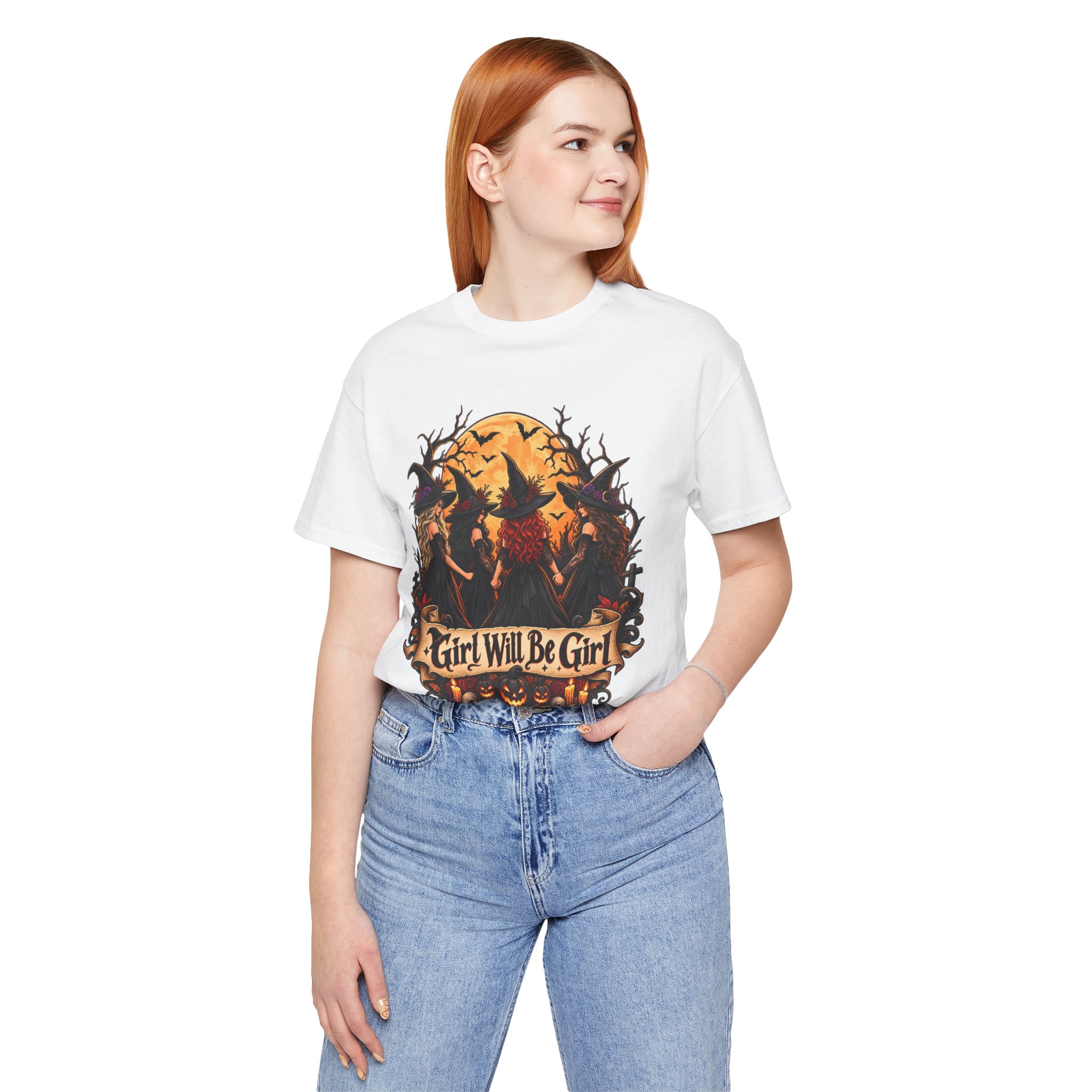 Girl Will Be Girl witchy Halloween shirt – view 5