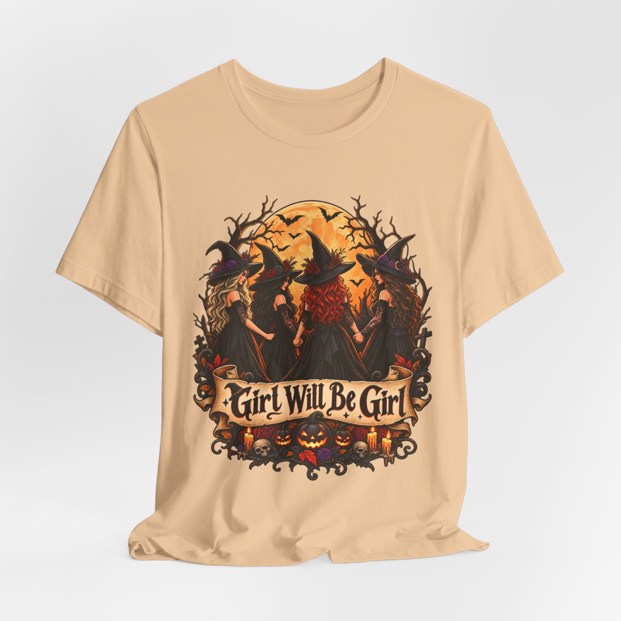 Girl Will Be Girl witchy Halloween shirt – view 14