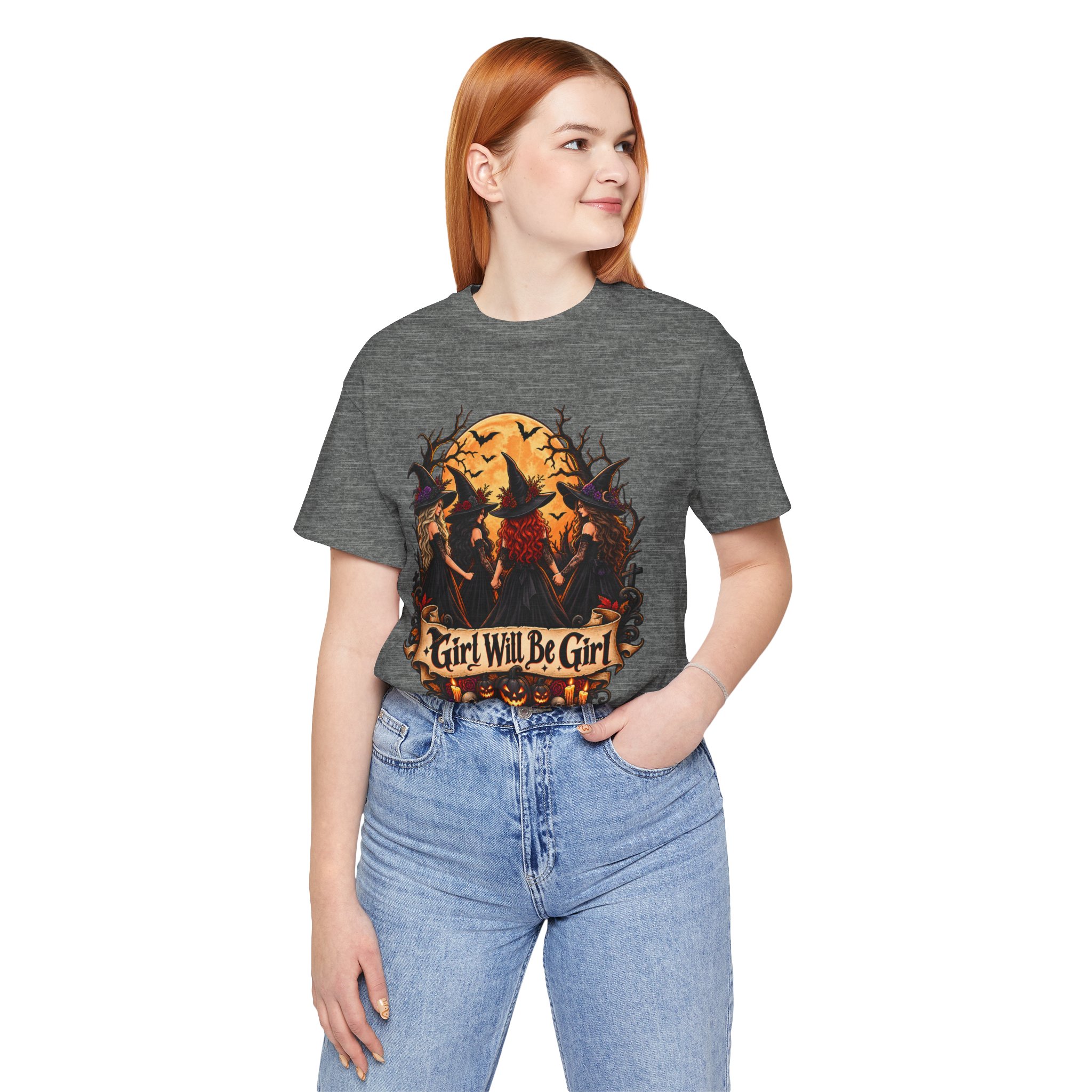Girl Will Be Girl witchy Halloween shirt – view 10