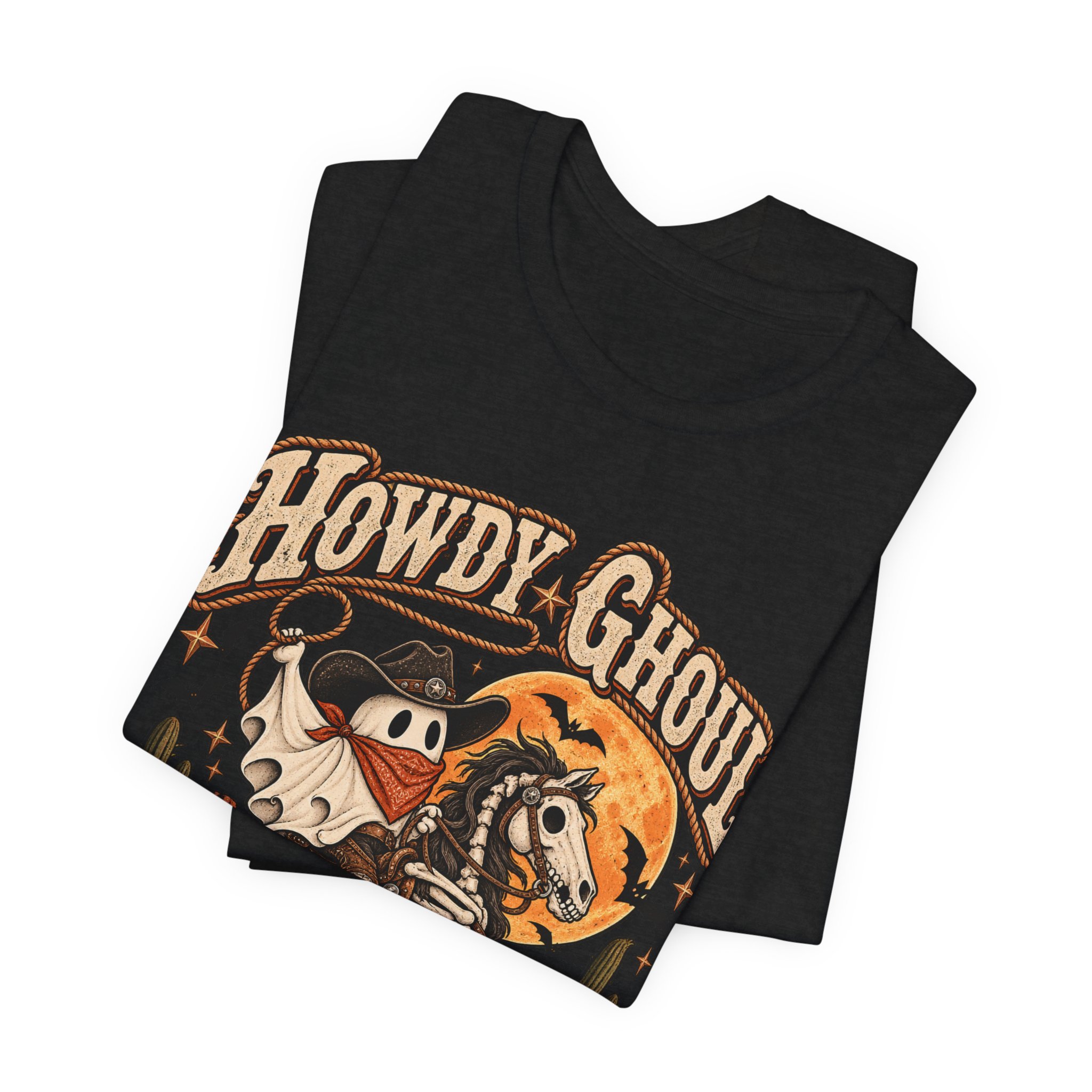 Howdy Ghoul western skeleton Halloween shirt – view 11