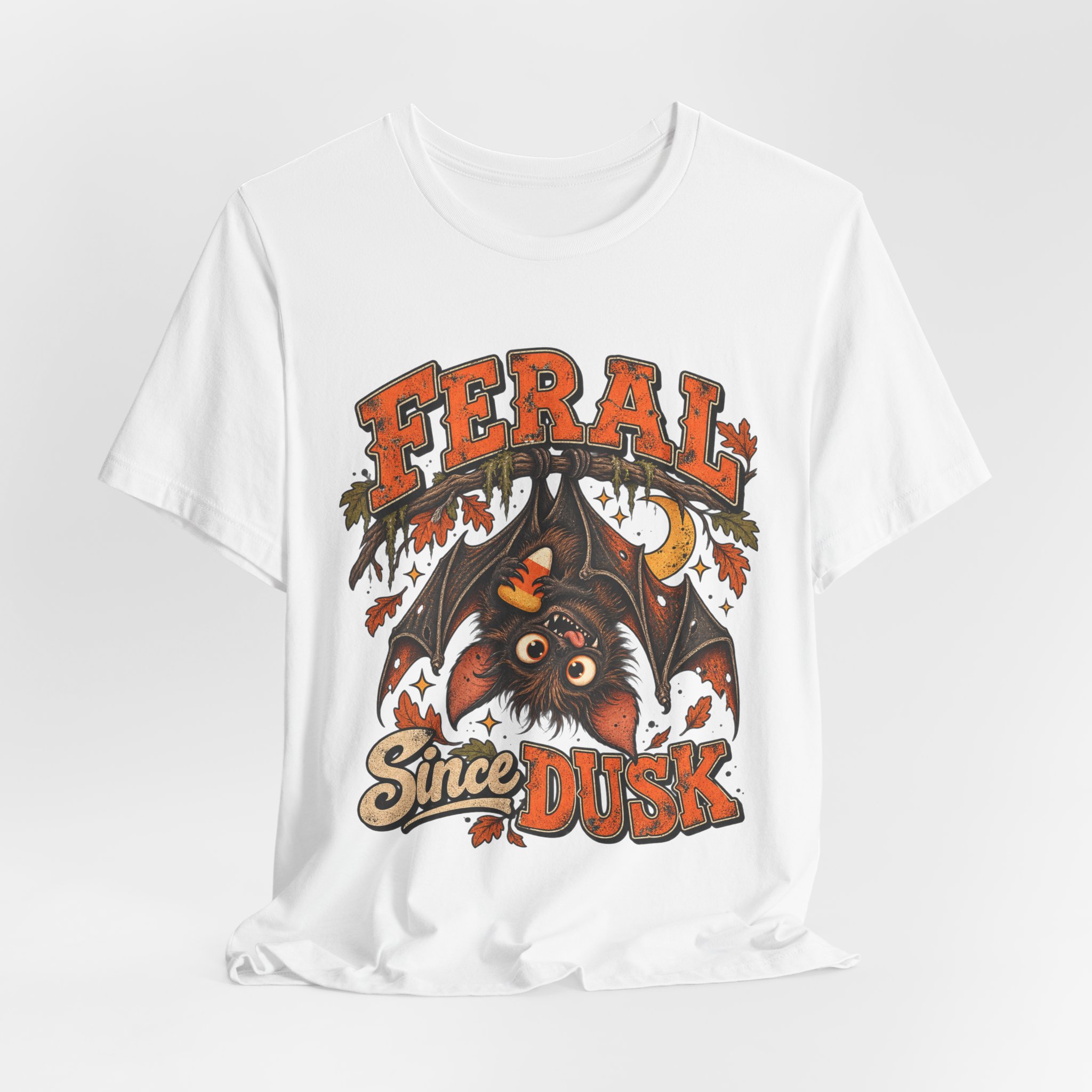 Feral Since Dusk Halloween bat shirt – view 4