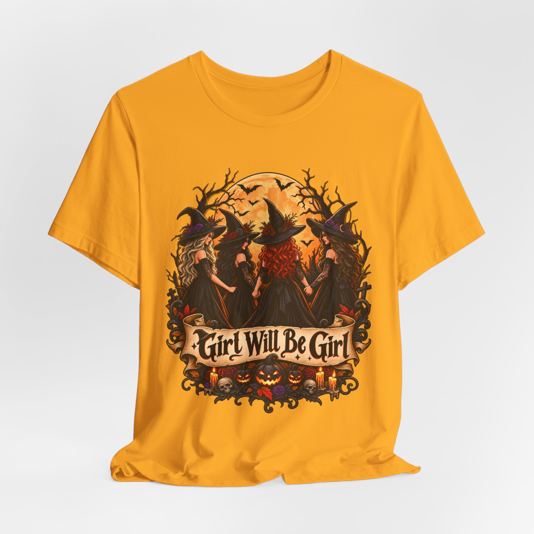 Girl Will Be Girl witchy Halloween shirt – view 19