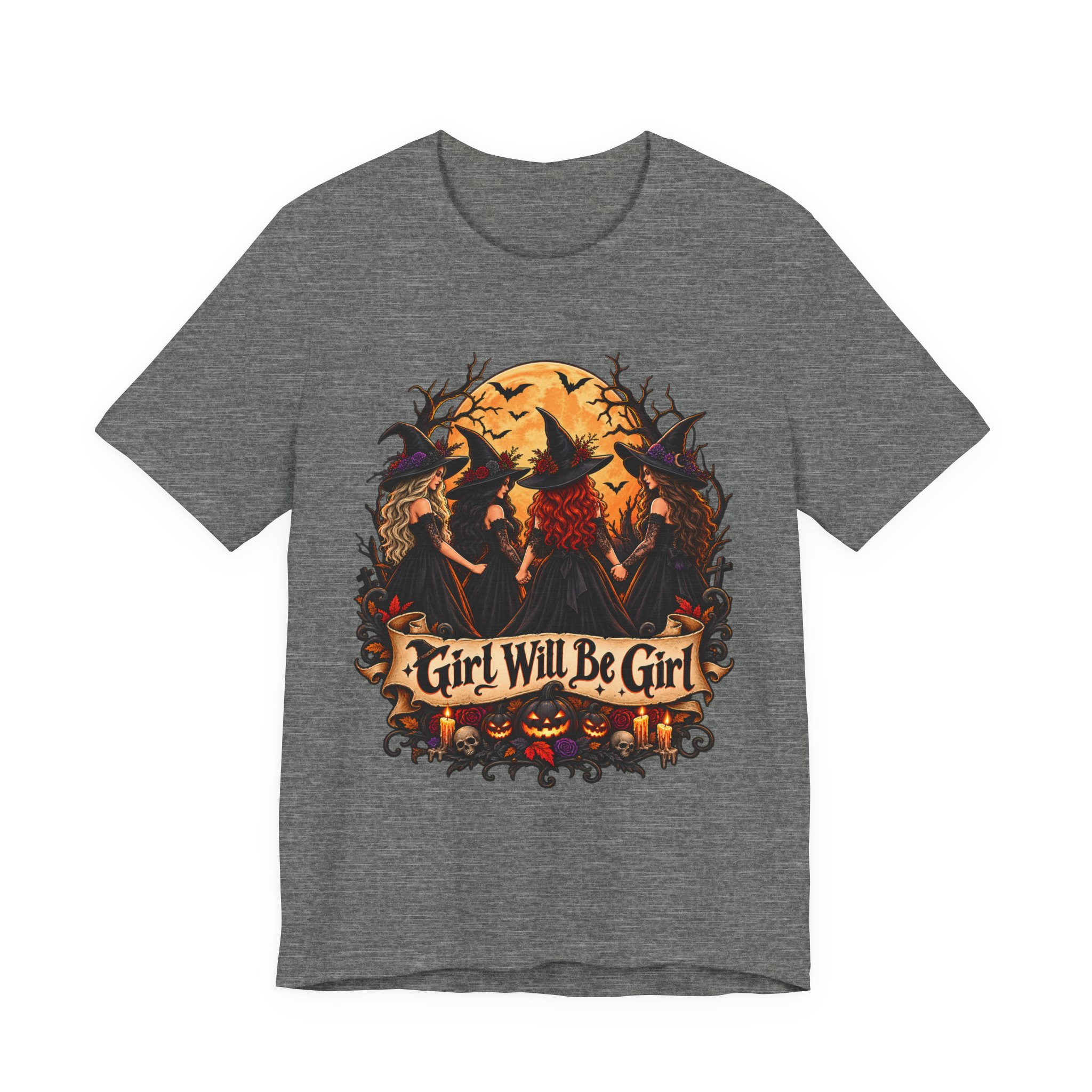 Girl Will Be Girl witchy Halloween shirt – view 6