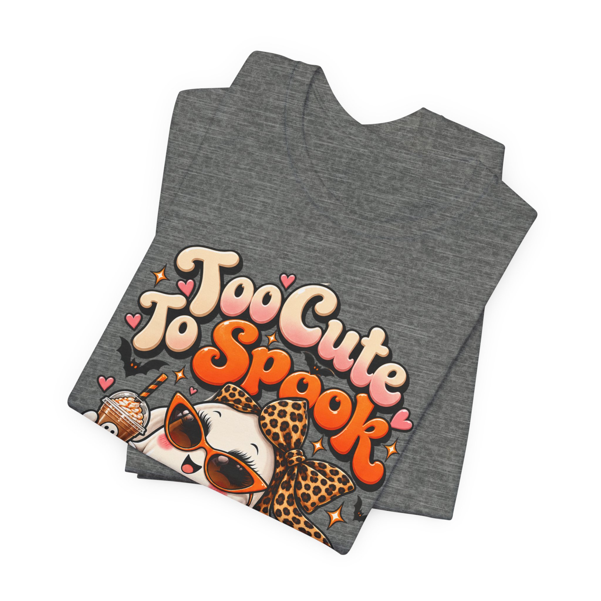 Too Cute to Spook cute Halloween ghost shirt – view 7