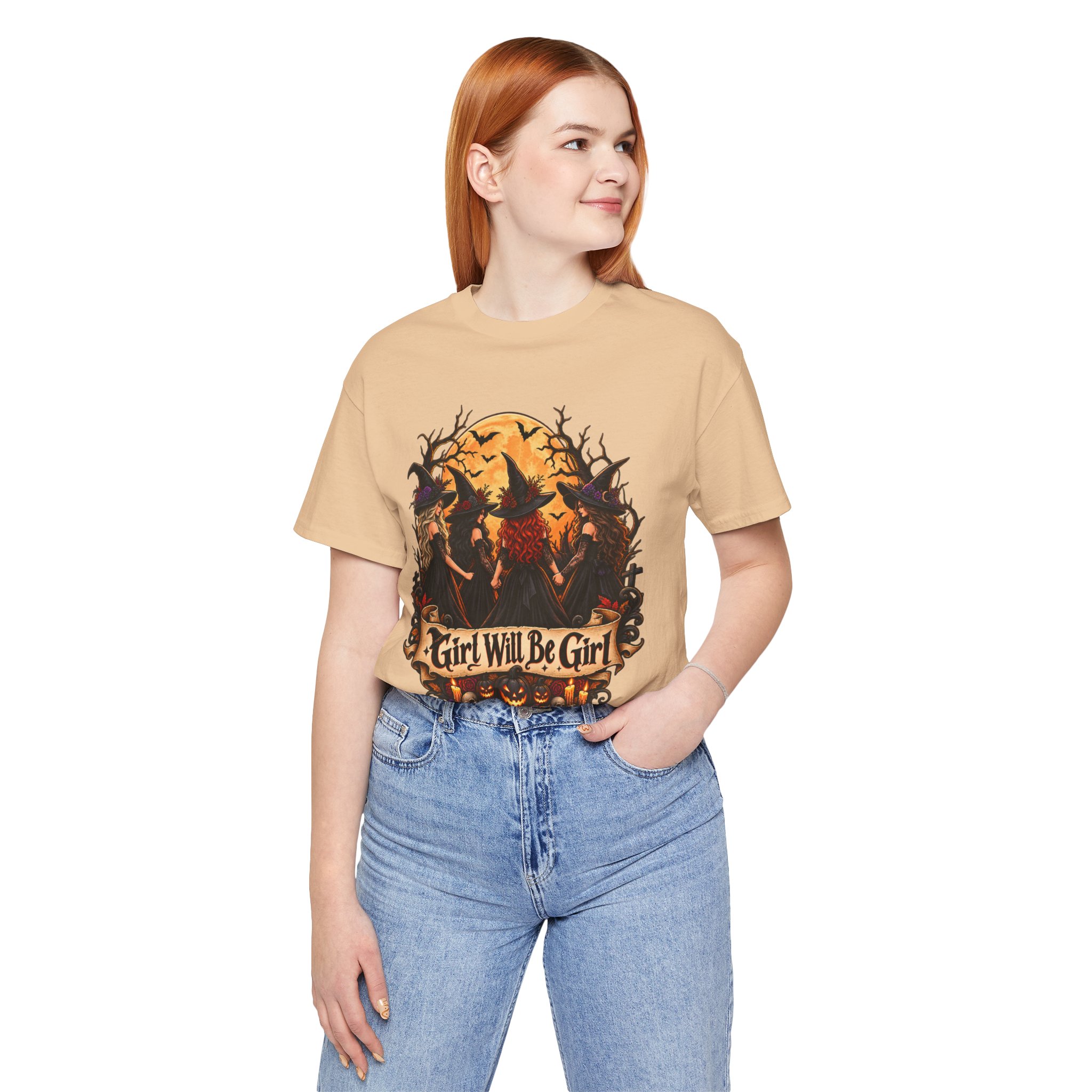 Girl Will Be Girl witchy Halloween shirt – view 15