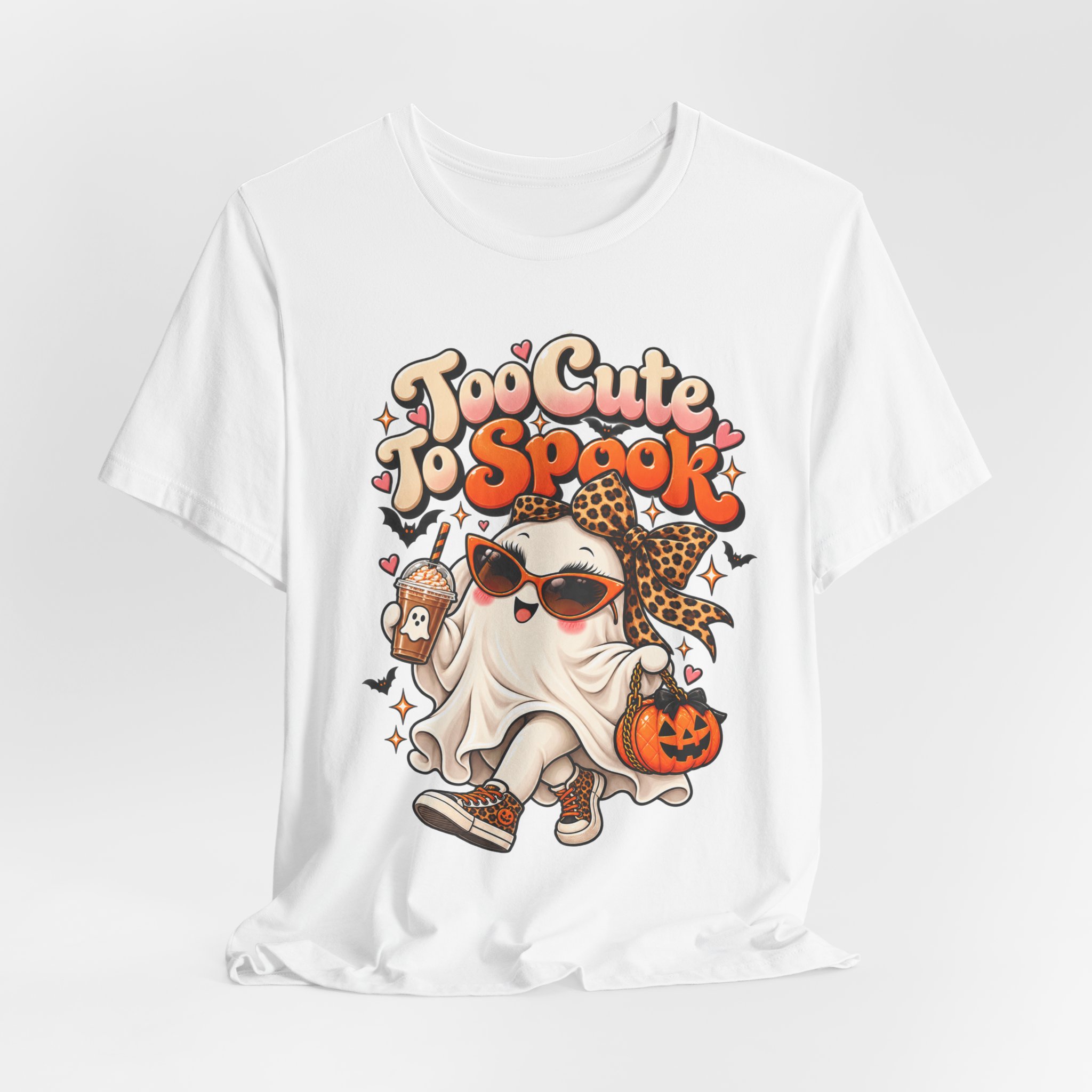 Too Cute to Spook cute Halloween ghost shirt – view 4