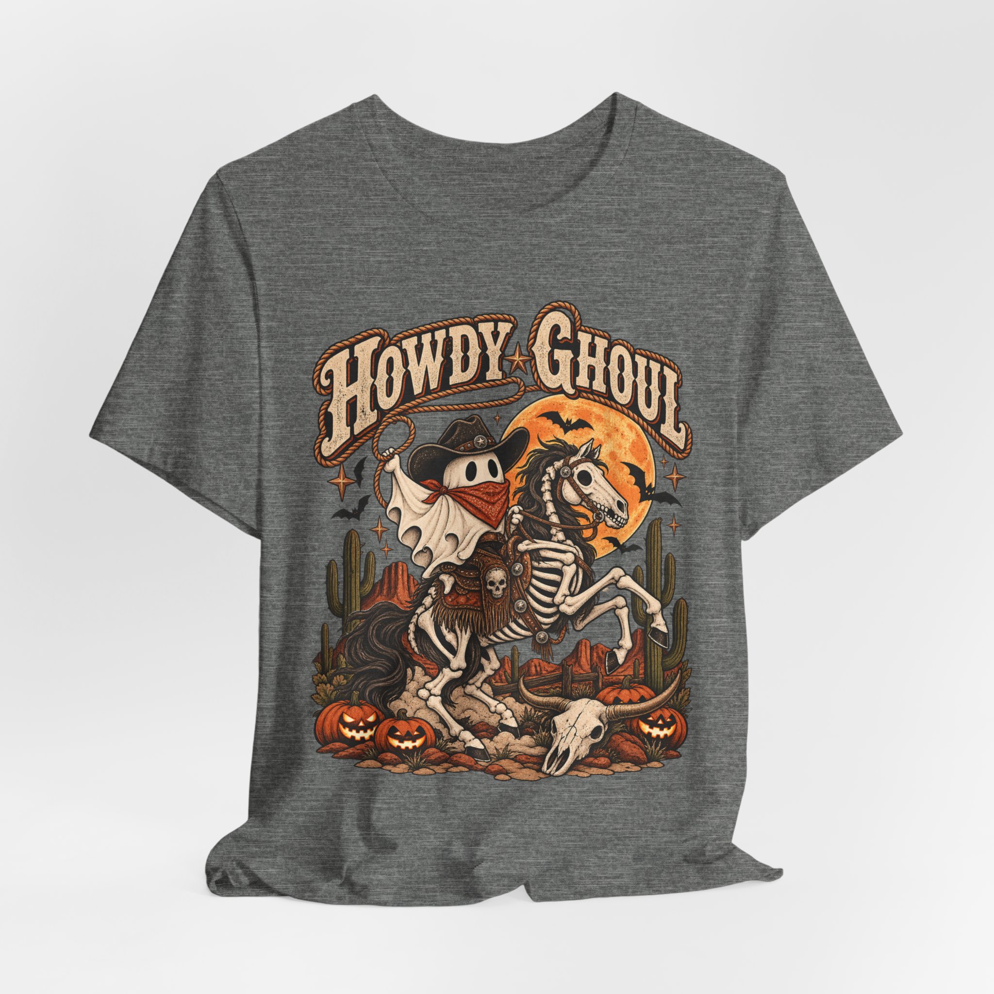 Howdy Ghoul western skeleton Halloween shirt – view 8